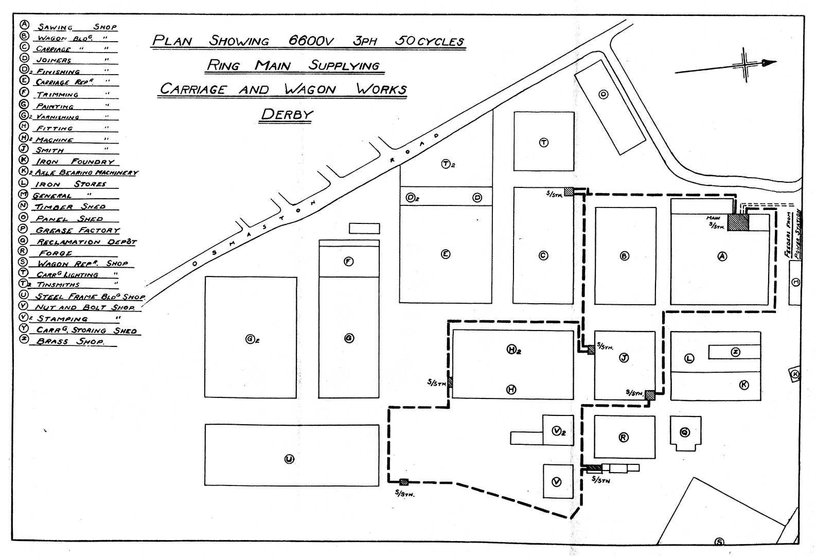 PLAN OF DERBY C & W RING MAIN