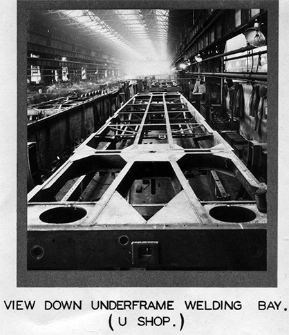 VIEW DOWN UNDEFRAME WELDING BAY