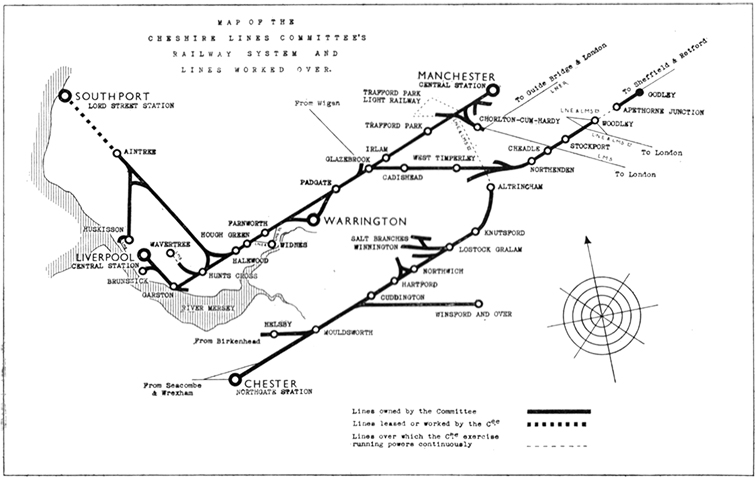 Map of the Cheshire Lines