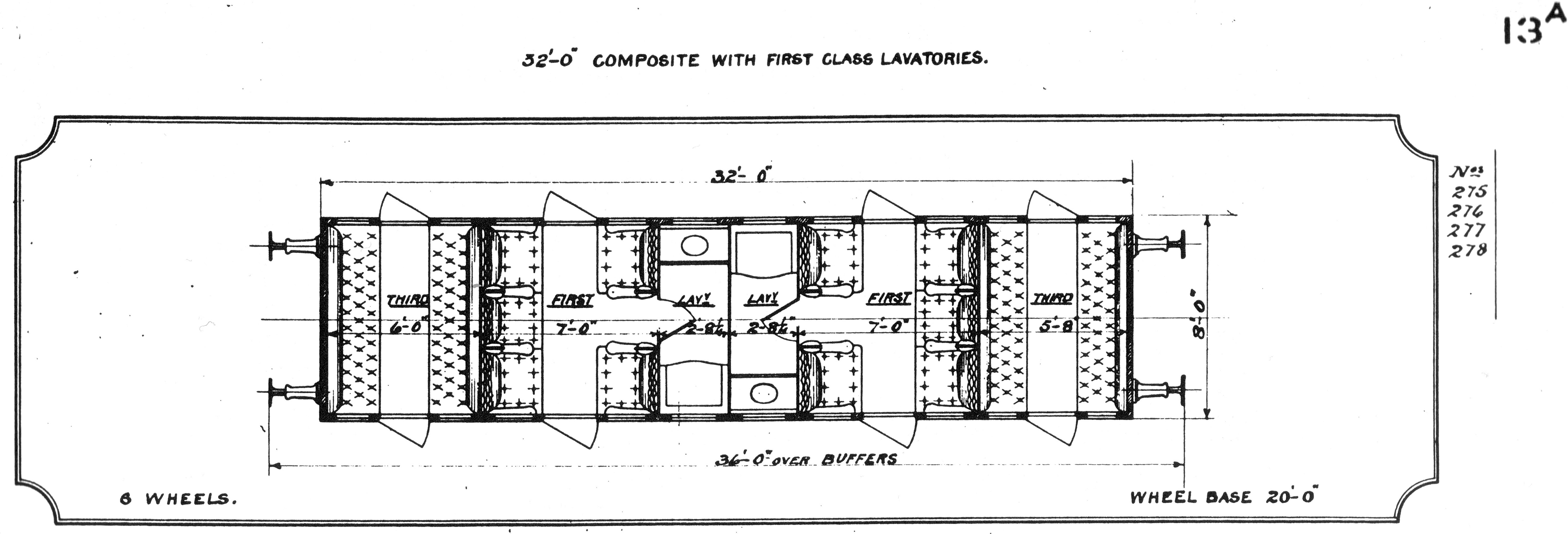 Caledonian Railway D13A floorplan