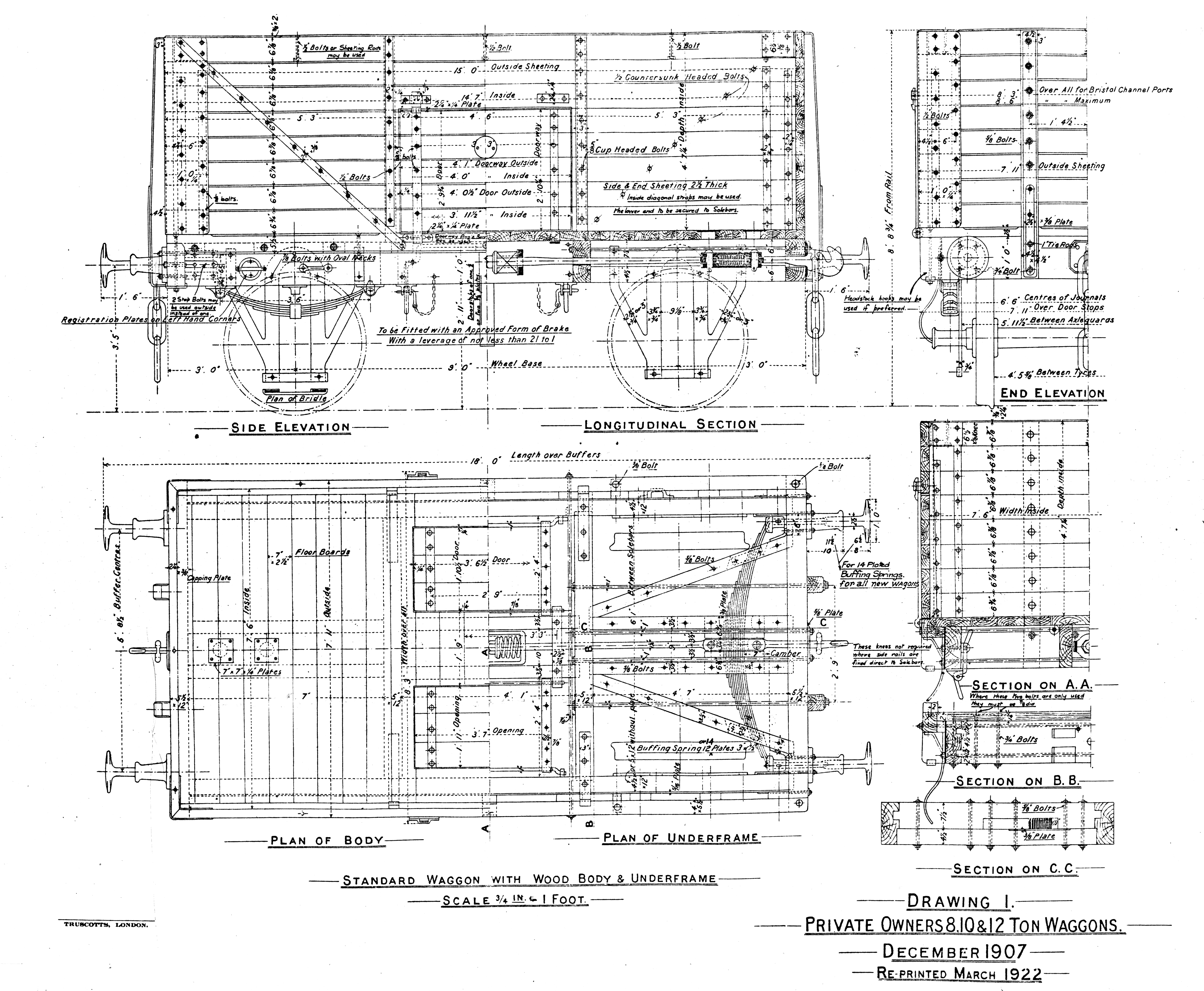 Standard Waggon with Wood Body and Underframe
