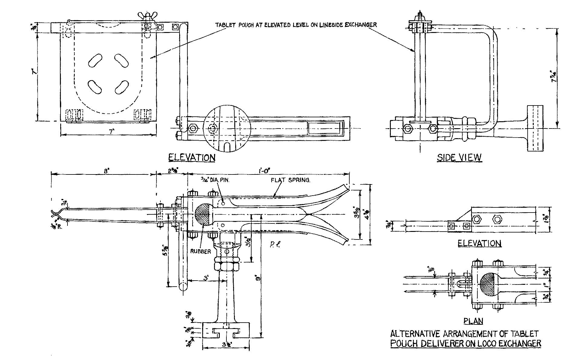 C&O Manson tablet exchange apparatus Figure showing C&O Manson tablet exchange apparatus