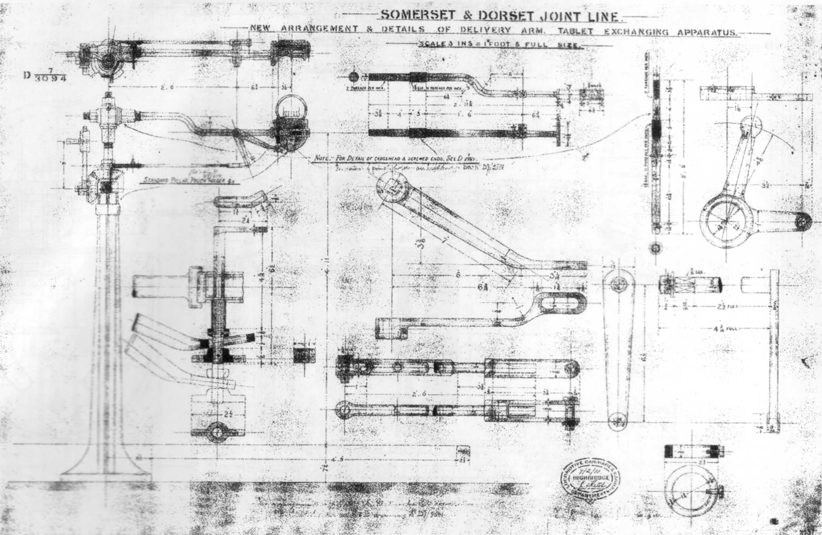 Whitaker delivery arm details Diagram showing Whitaker delivery arm details