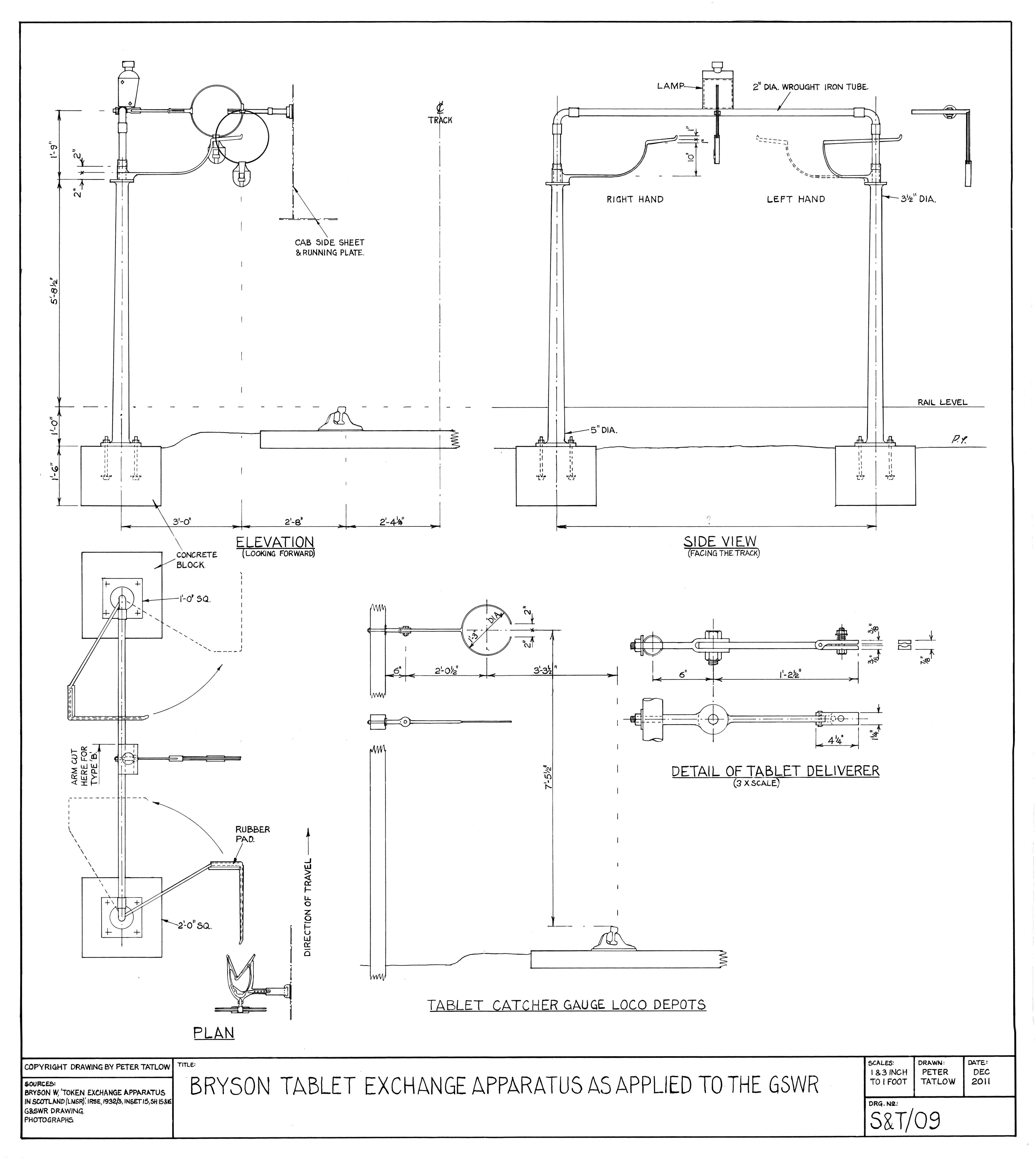 Drawing of the Bryson tablet exchange apparatus Drawing of the Bryson tablet exchange apparatus