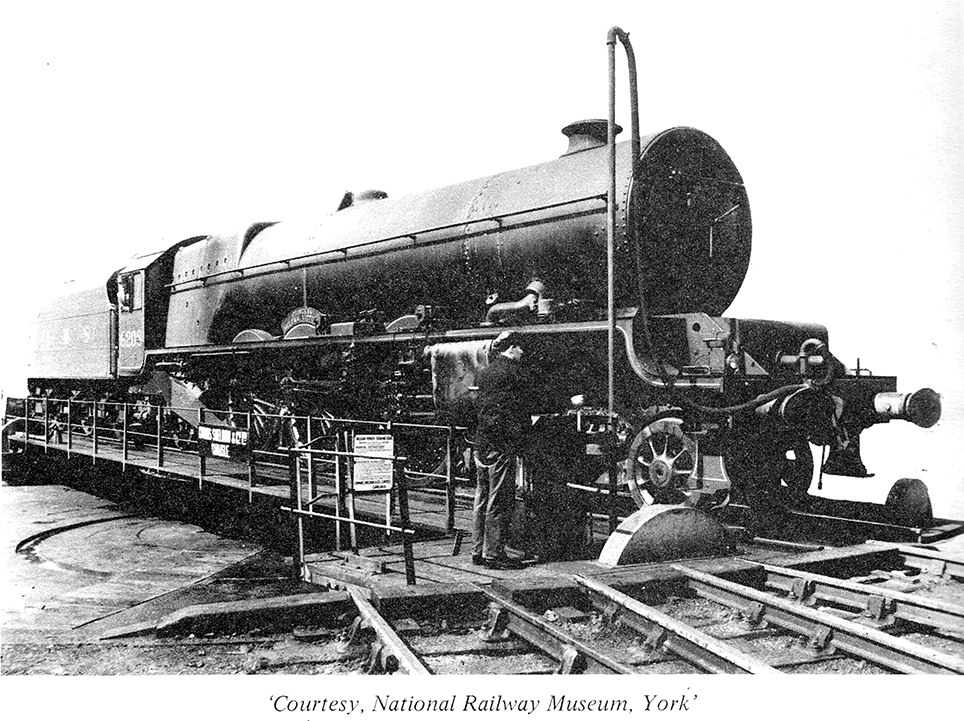 Photograph of engine on vacuum operated turntable