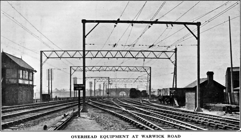 Photo of overhead equipment at Warwick Road